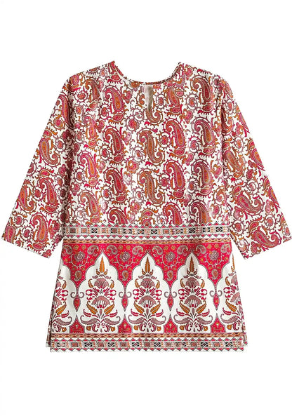 Maroon Kairi Short Kurta