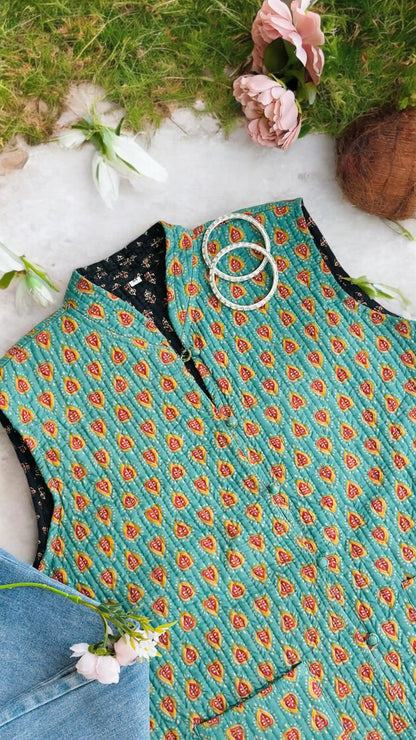 Reversible Block Jaipuri Jacket