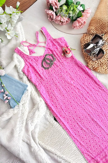 Rosy Pink Sequence Gulnaz Kurta