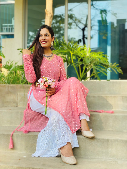 Tint Peach Mirror Gulnaz Kurta