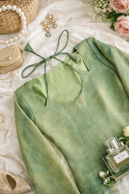 Sage Green Gulnaz Tie Up Gulnaz Set