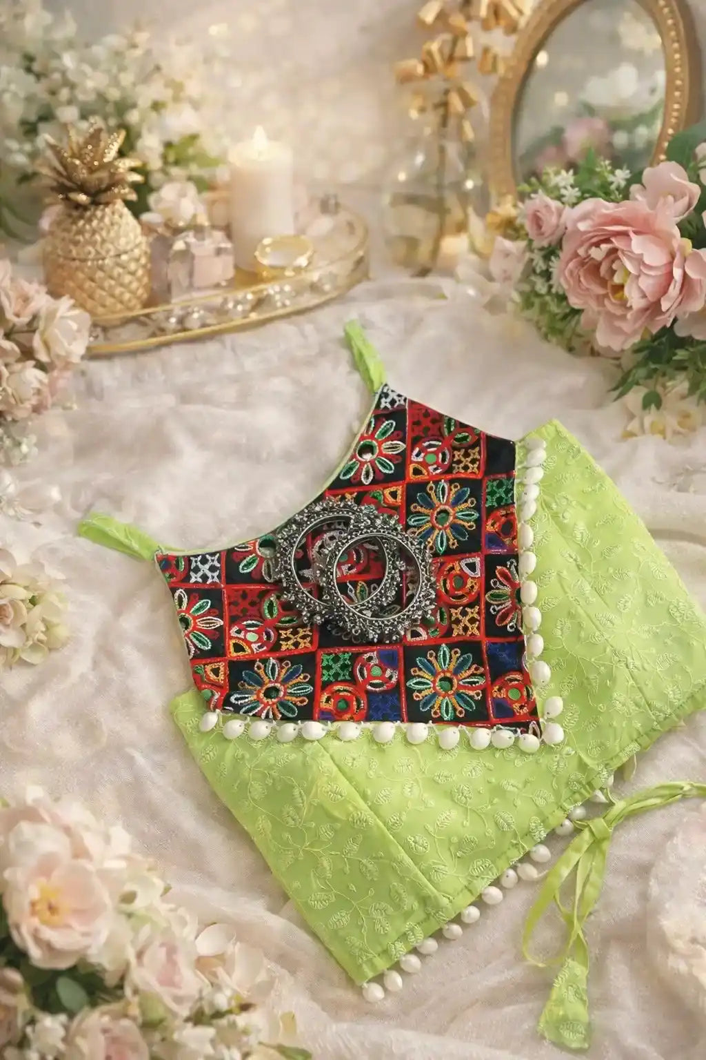 Green Gamti Navratri Denim Fit