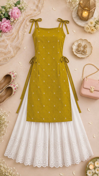 Olive Green Embroidered Gulnaz Kurta