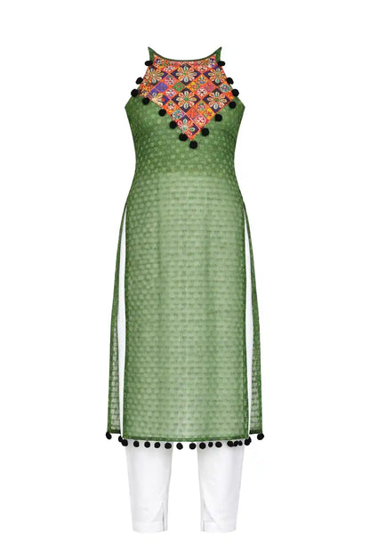 Avery Azure Gulnaz Embroidered Kurta