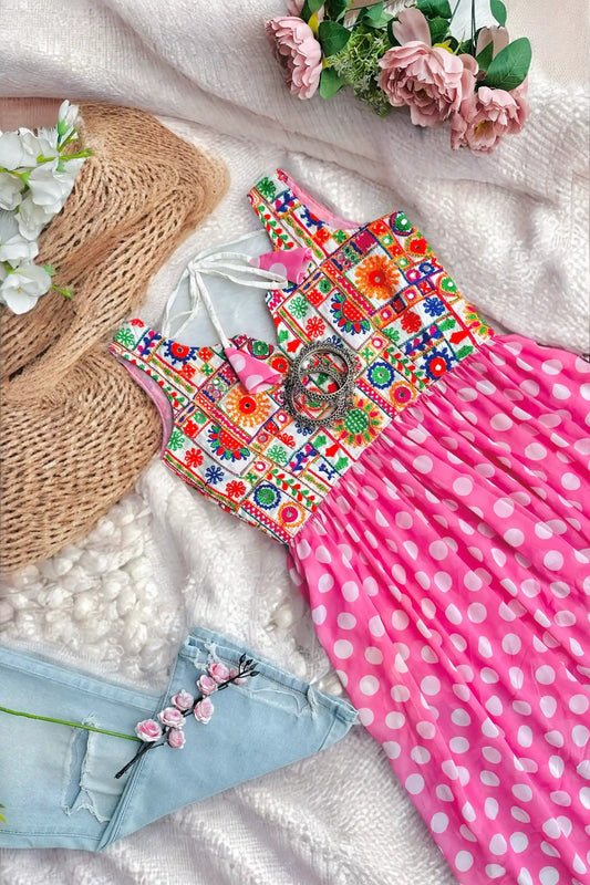 Bloom Pink Gulnaz Embroidered Kurta