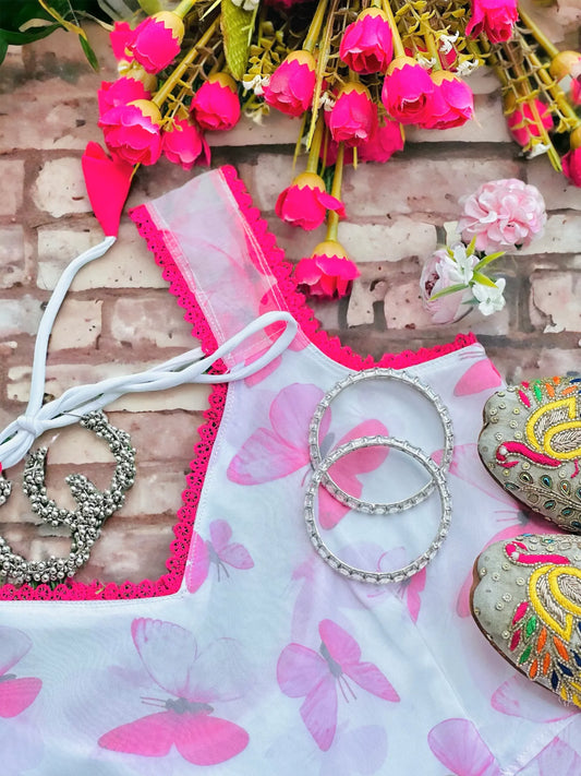 Blush Pink Organza Gulnaz Ensemble - Passion for Fashion by Shivani