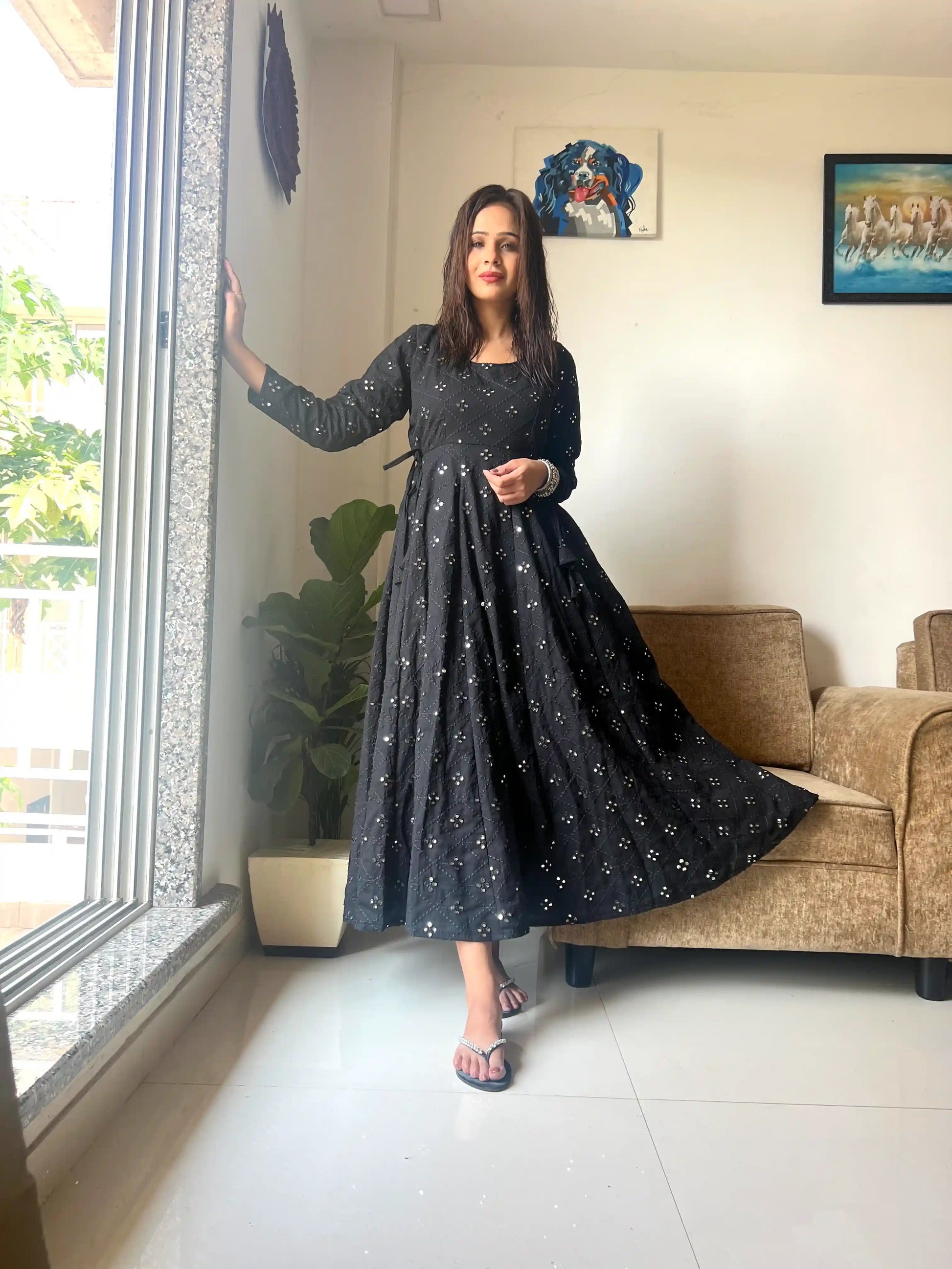 Fenil’s Gulnaz Embroidered Twirl Anarkali - Passion for Fashion by Shivani