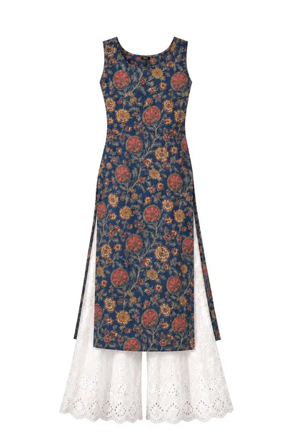 Blue Kalamkari Jaipuri Gulnaz Kurta