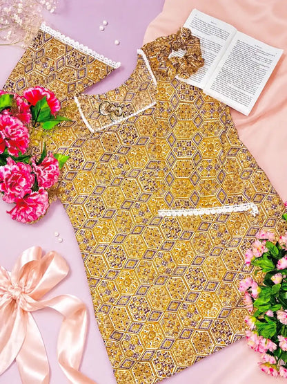 Gulnaz Brown Vintage Mosaic Kurti
