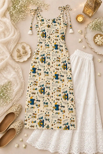 Jaipuri Handblock Style Printed Kurta