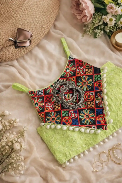 Green Gamti Navratri Denim Fit