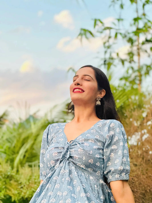 Gorgeous Grey Frili Kurta - Passion for Fashion by Shivani