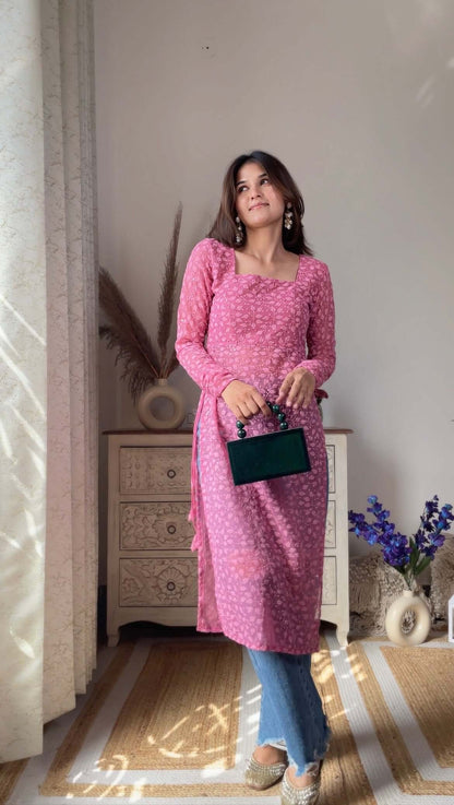 Swati's Pretty In Peach Gulnaz Kurta