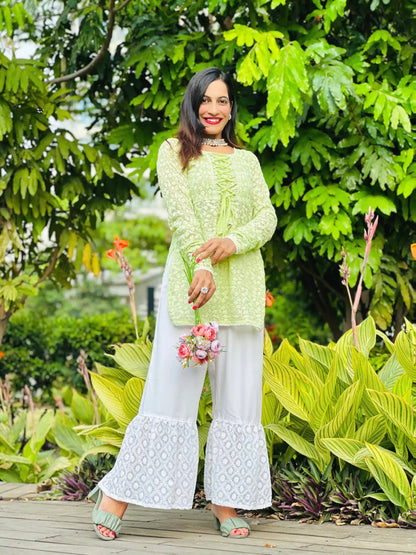 Leafy Green Dori Gulnaz Kurta