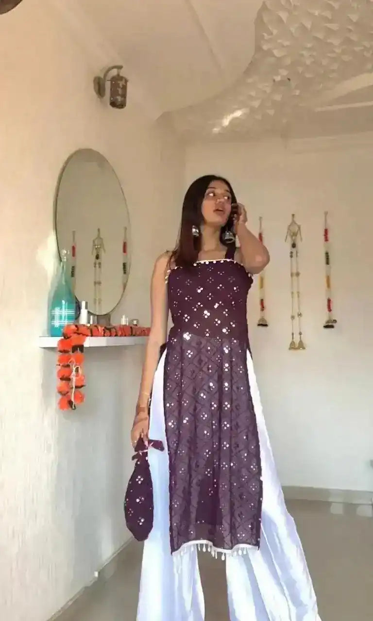 Meher's Fine Wine Gulnaz Dori Kurta - Passion for Fashion by Shivani