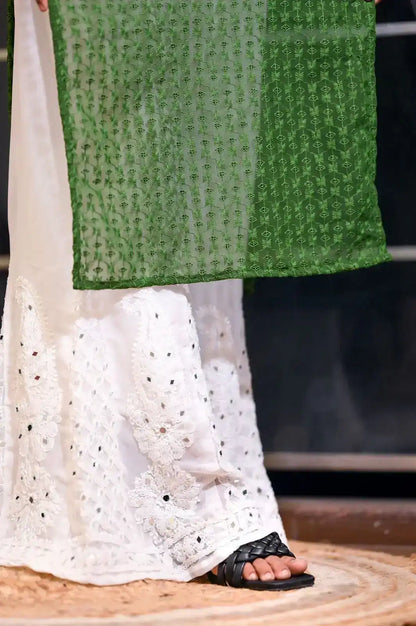 Emerald Green Gulnaz Embroidered Kurta