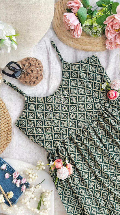 Green Escape Peplum Top
