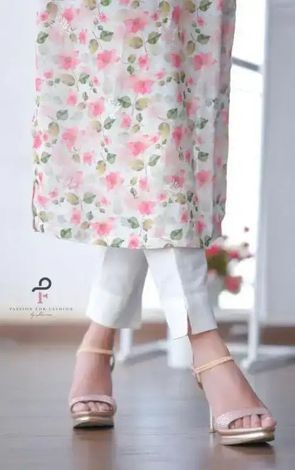 Whimsical Cream Embroidered Meher Suit Set