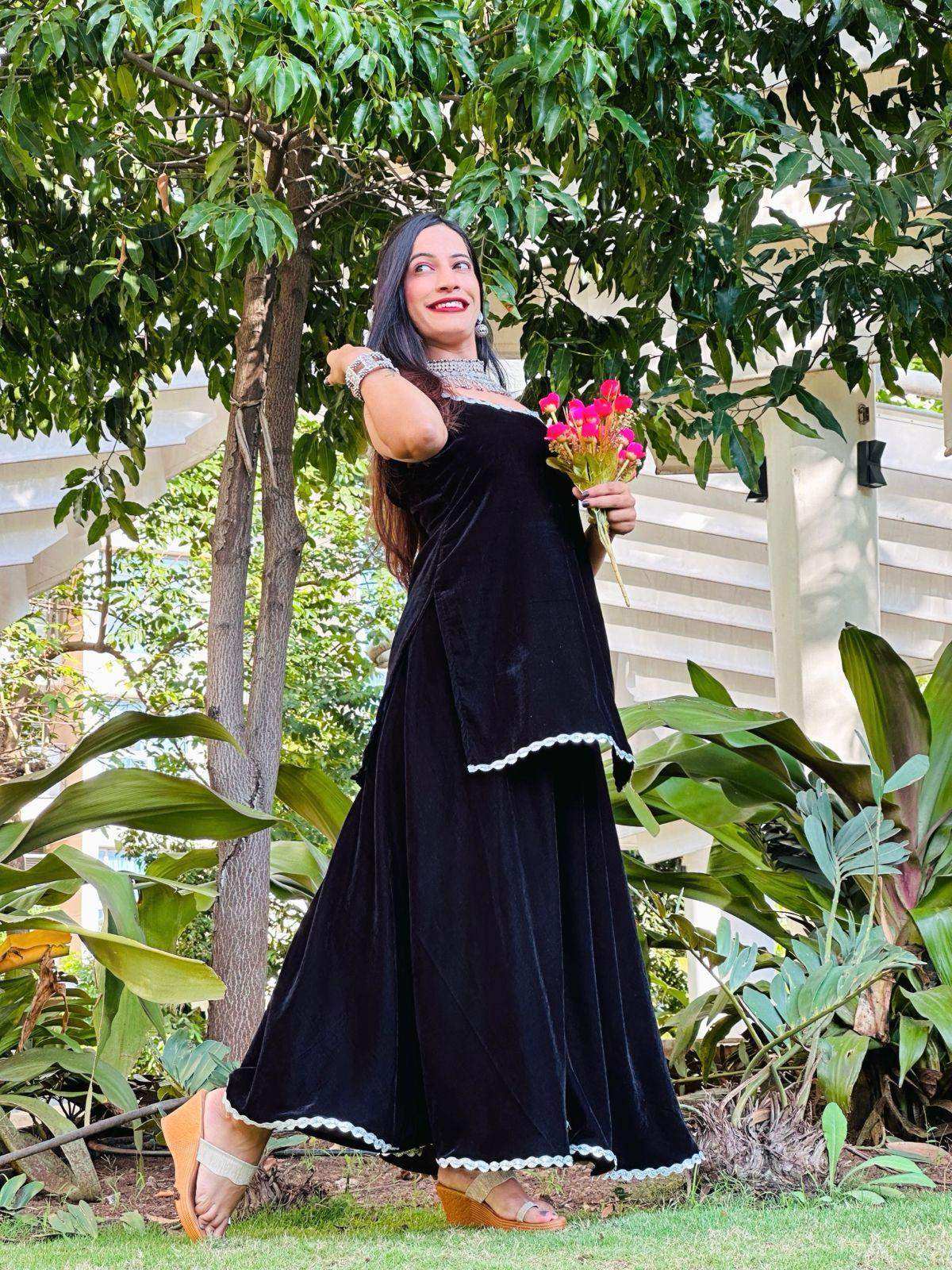 Swati's Dreamy Black Velvet Ensemble