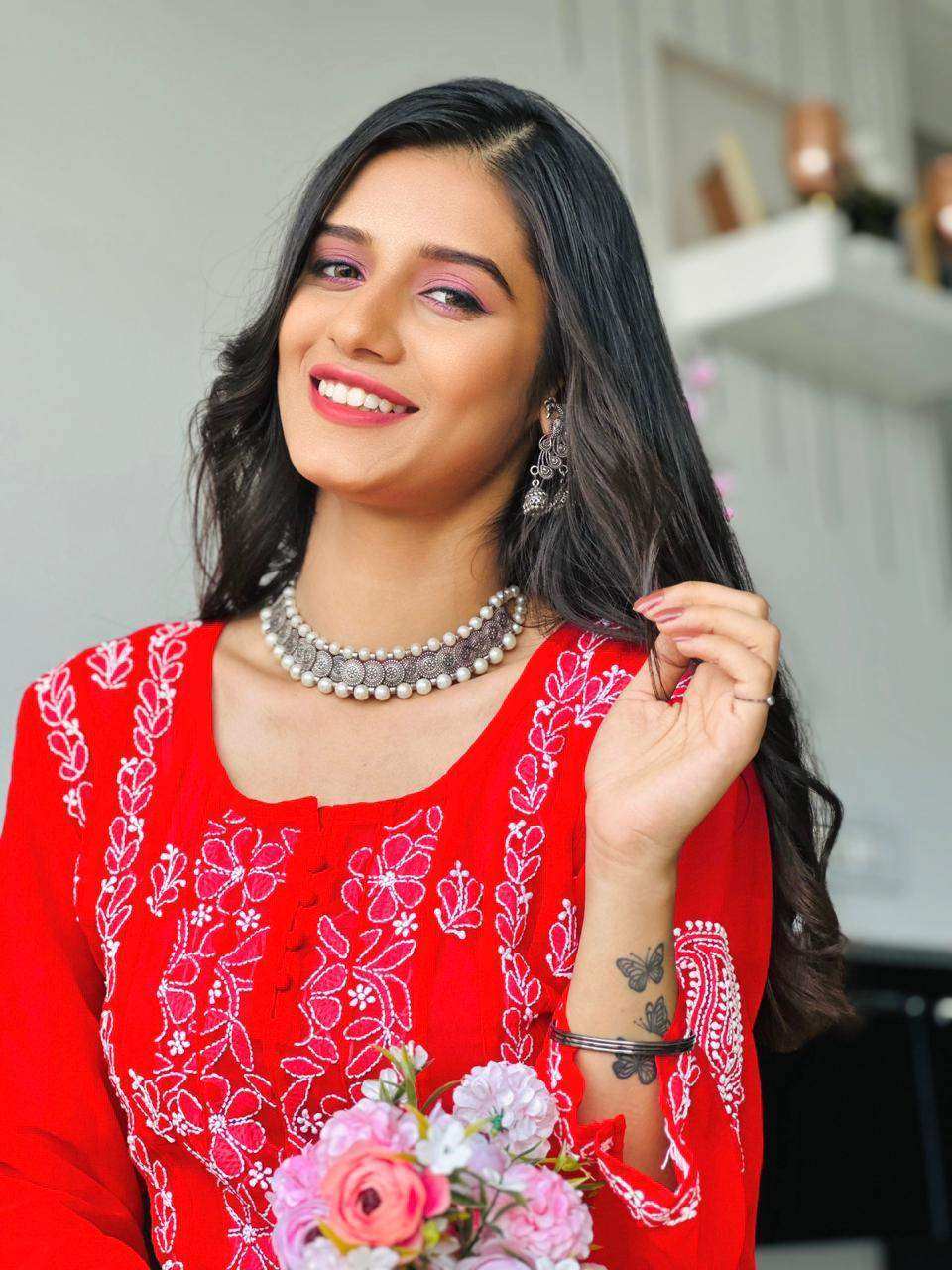 Mahima’s Scarlet Red Meher Anarkali