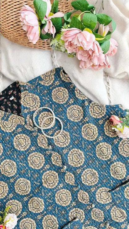Kalamkari Blue Jaipuri Jacket