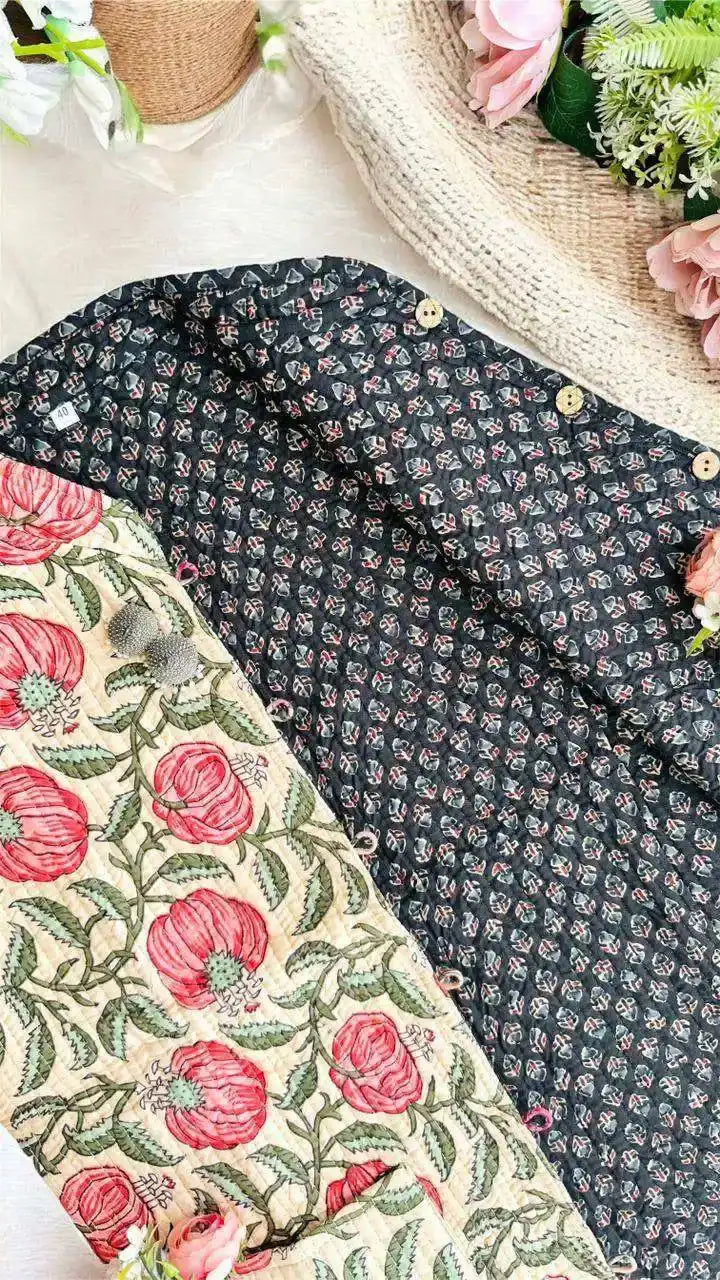 Kalamkari Cream Jaipuri Jacket
