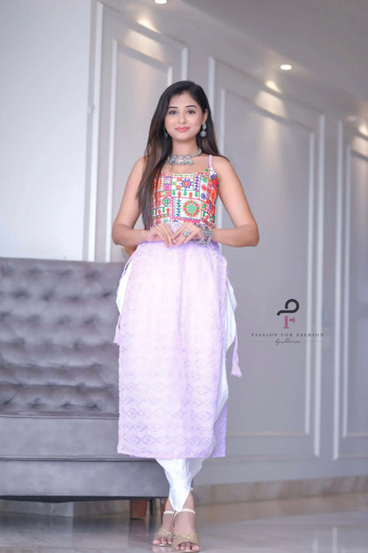 Vintage Lilac Gamti Gulnaz Kurta