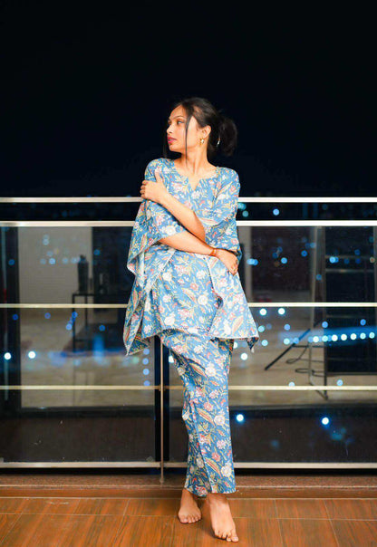 Kalamkari Blue Jaipuri Loungewear
Set!
