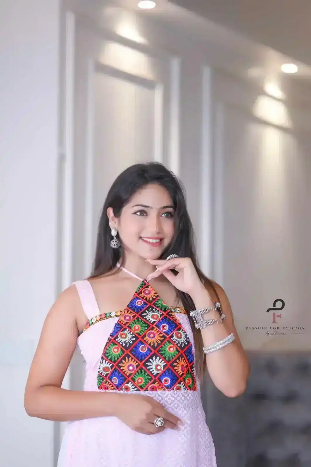 Blossom Pink Embroidered Gulnaz Kurta