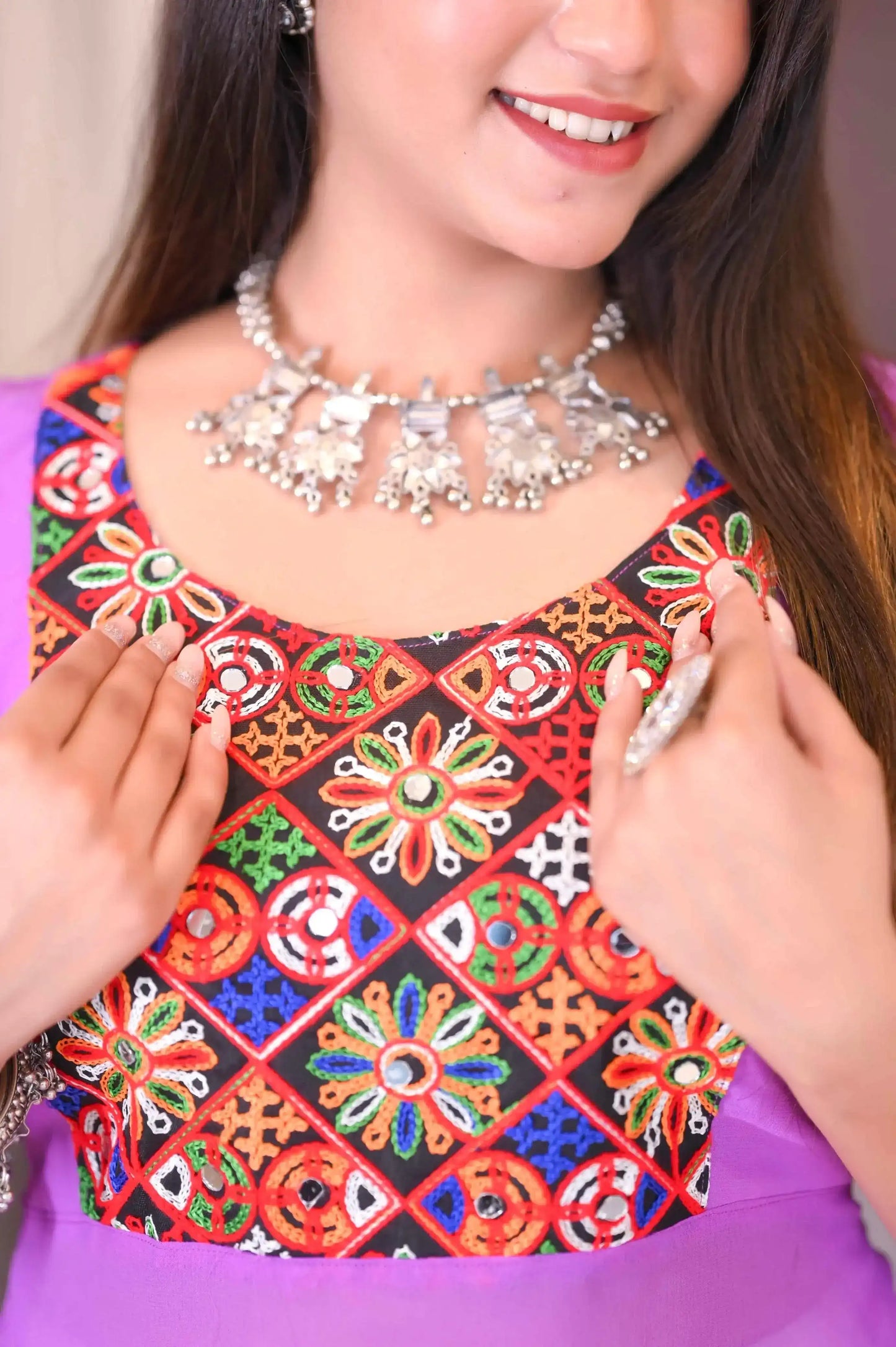 Lilac Charm Embroidered Gulnaz Kurta