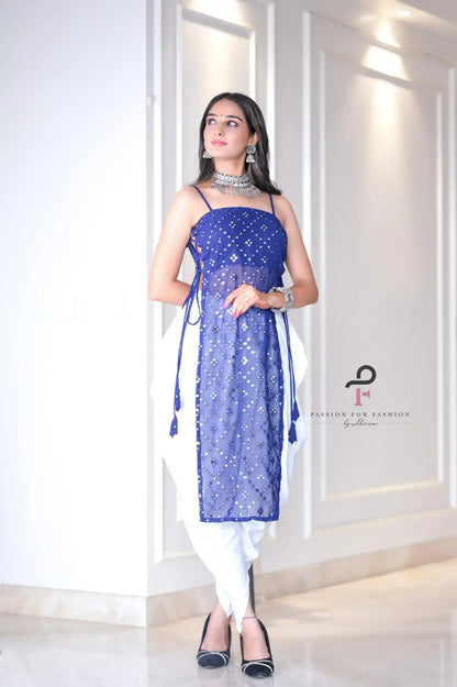 Rosebloom Blue Dori Gulnaz Kurta