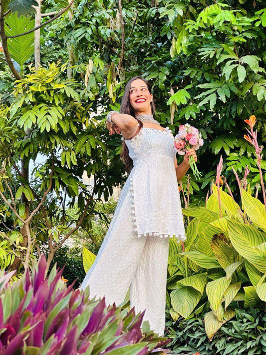 Serenity White Gulnaz Cord Ensemble