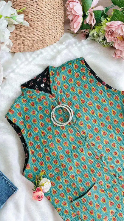 Reversible Block Jaipuri Jacket