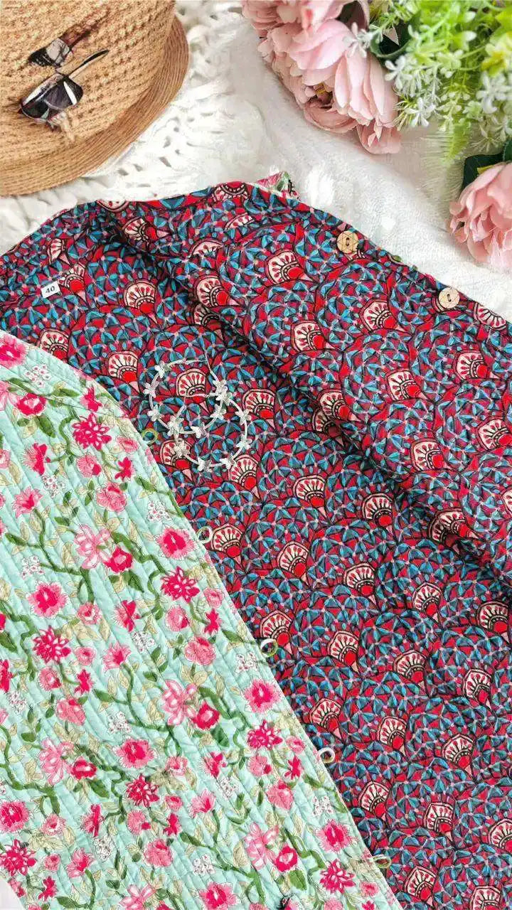 Green Floral Jaipuri Jacket