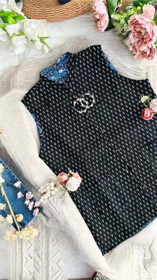 Black Botti Jaipuri Jacket