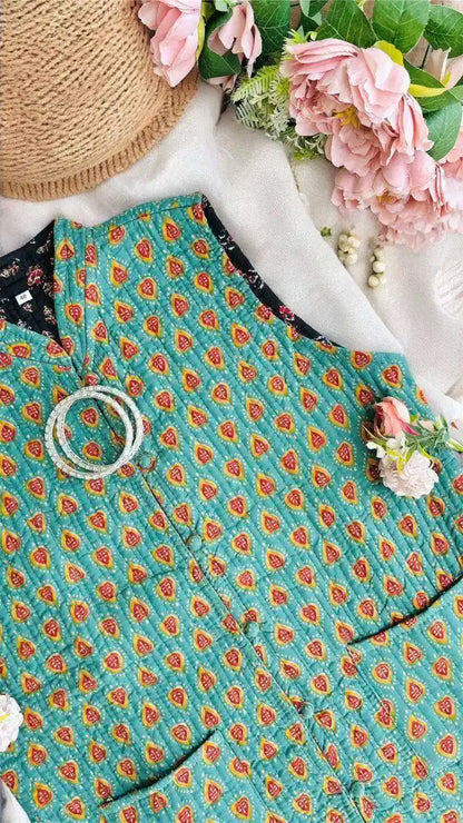 Reversible Block Jaipuri Jacket