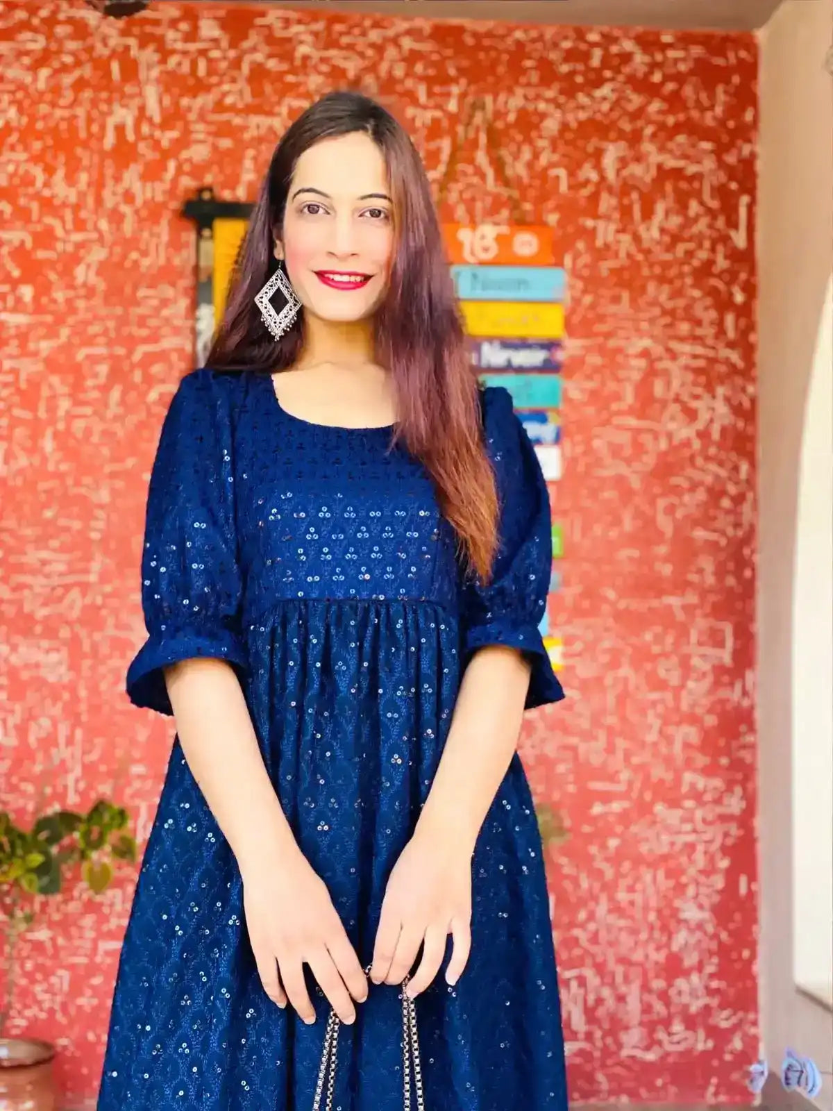 Sequence Soothing Blue Twirl Dress