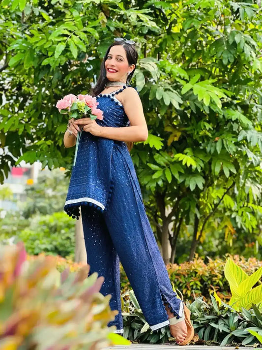 Electric Blue Gulnaz Cord Ensemble