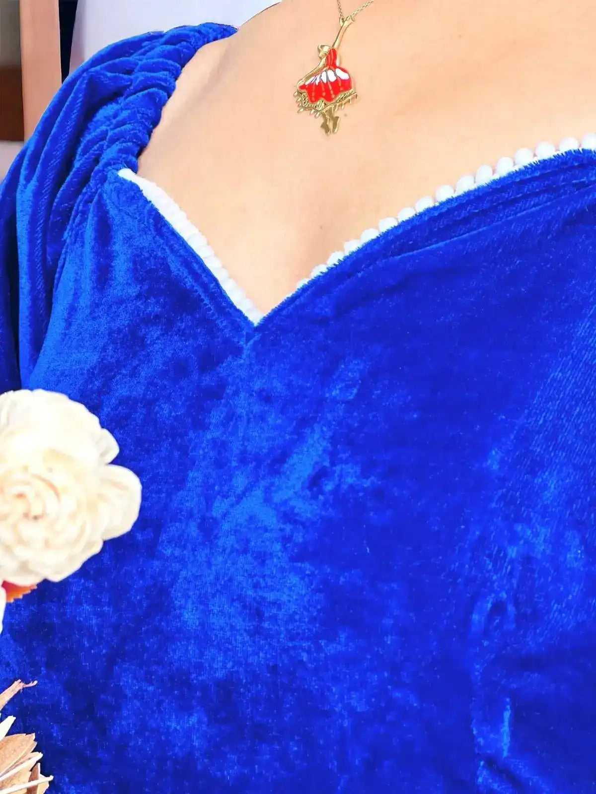 Royal Sapphire Velvet Dress