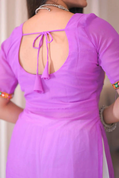 Lilac Charm Embroidered Gulnaz Kurta