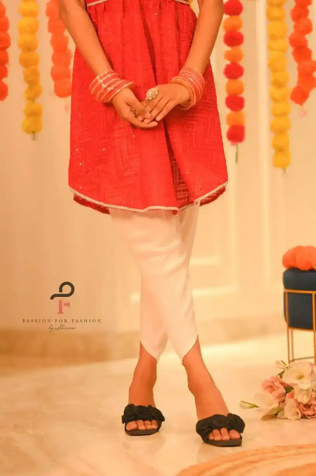 Hot Red Gulnaz Embroidered Peplum