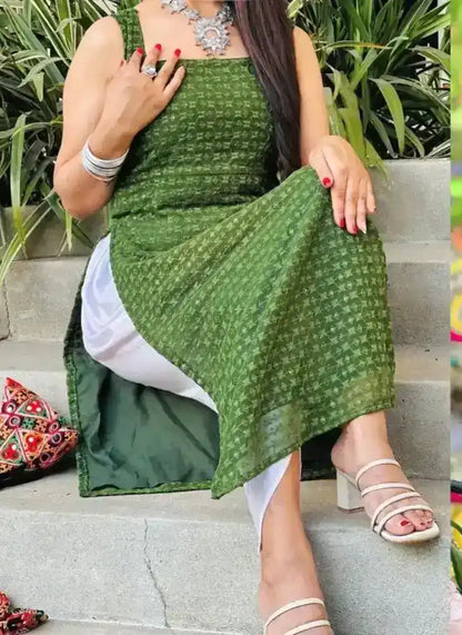 Lawn Green Gulnaz Embroidered Kurta