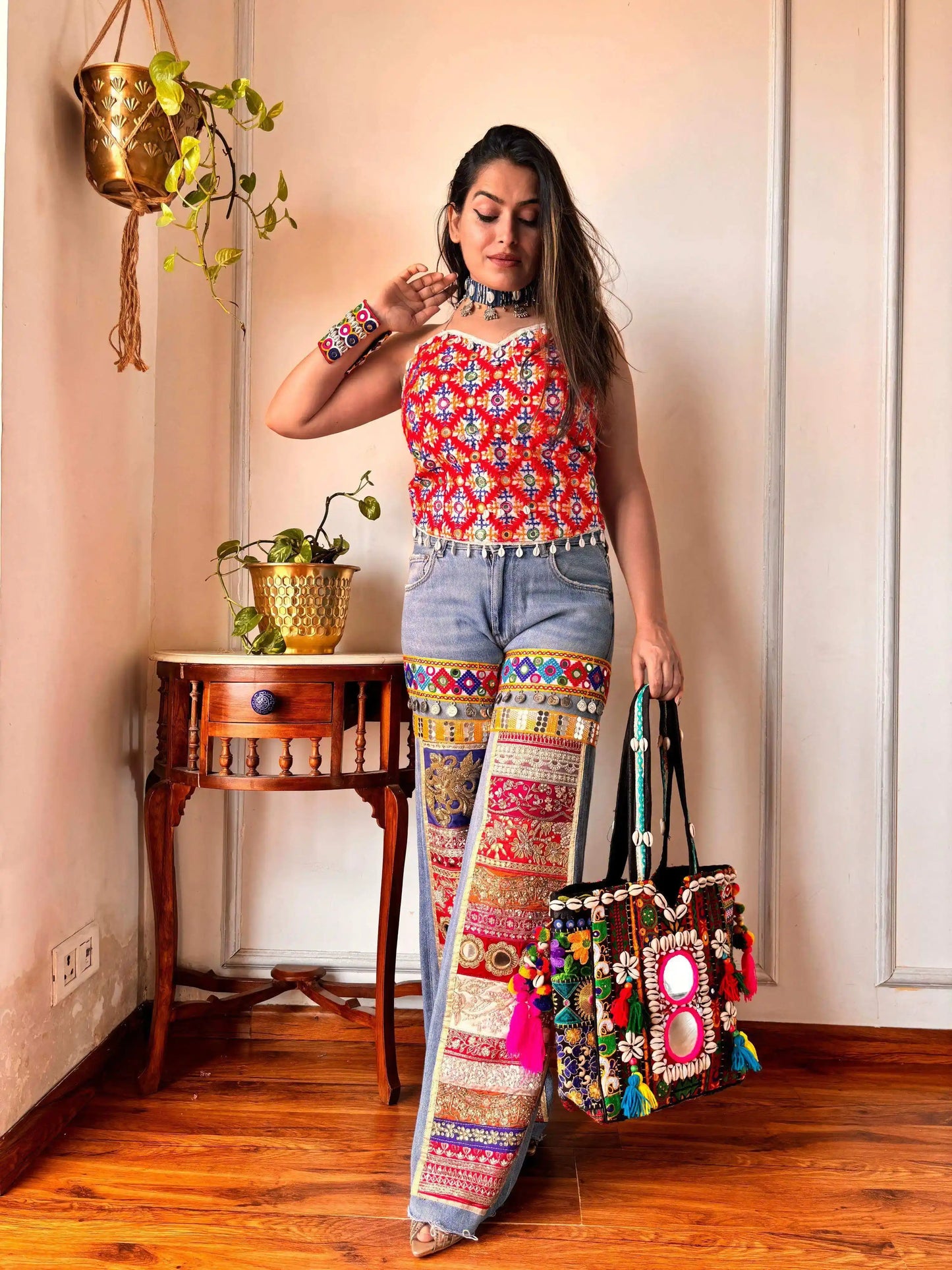 Boho Chic Embroidered Top