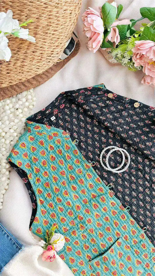 Reversible Block Jaipuri Jacket