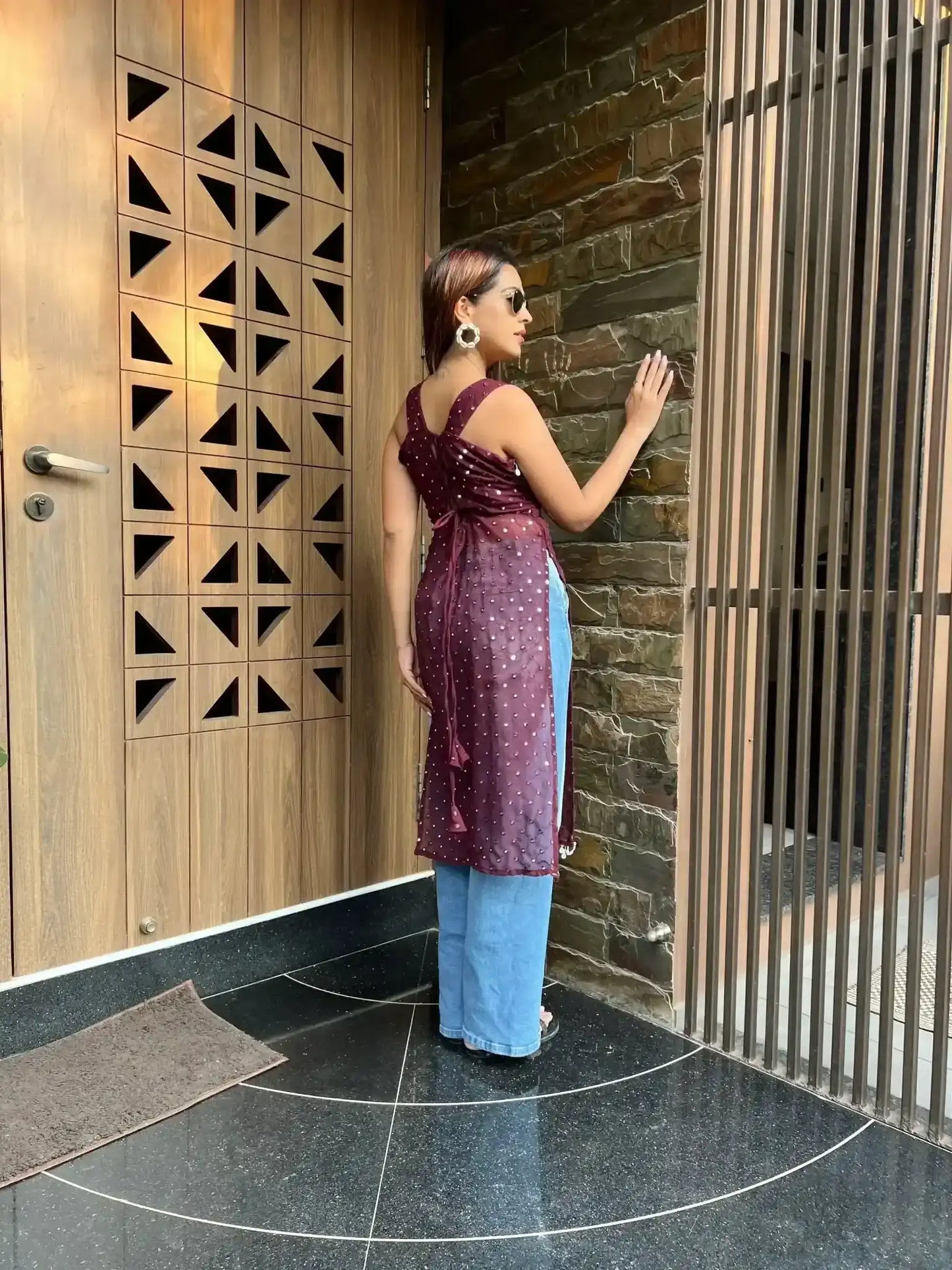 Swati's Fine Wine Dori Gulnaz Kurta - Passion for Fashion by Shivani